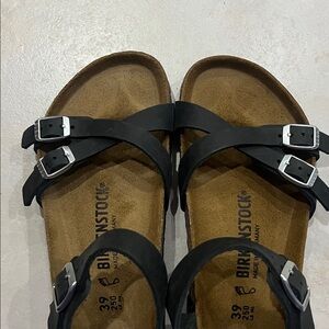 Birkenstock Kumba Sandals Black Leather Size EU 39 / US 8